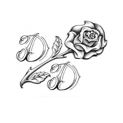Rose Design Water Transfer Temporary Tattoo(fake Tattoo) Stickers NO.11225